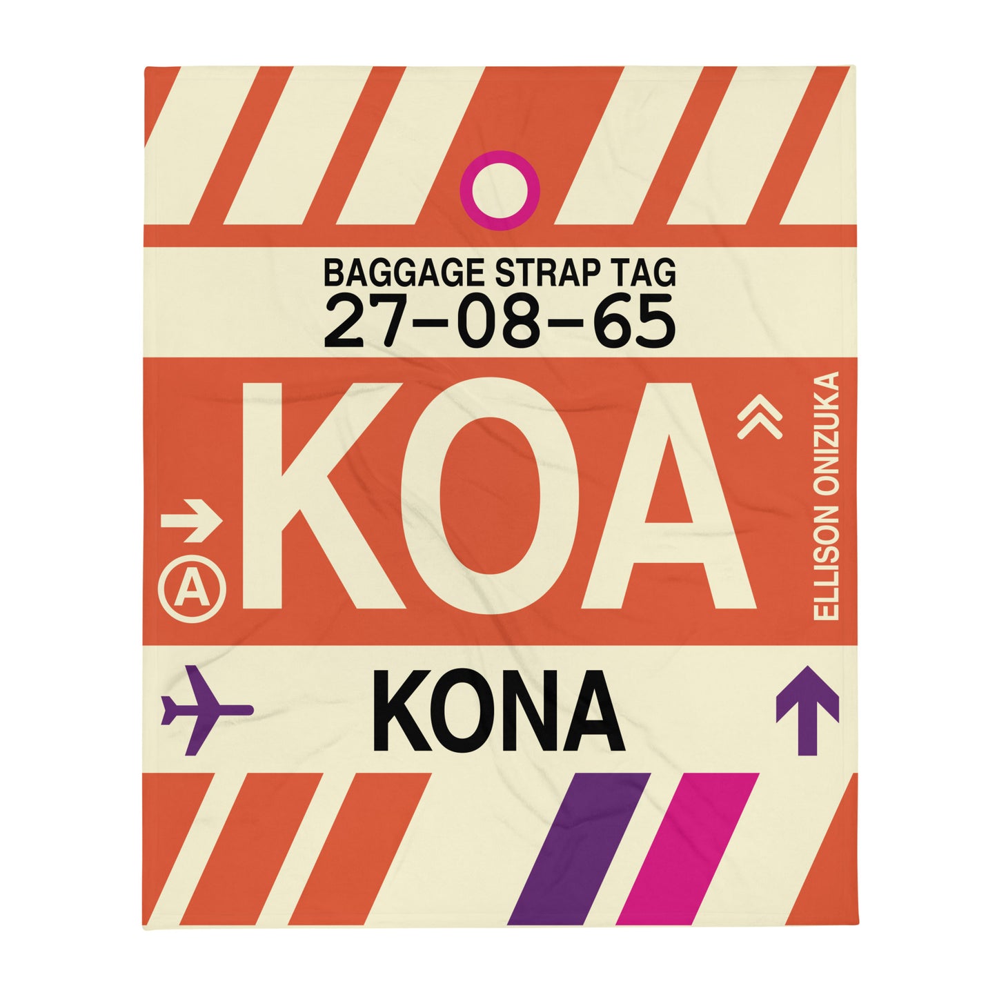 Travel Gift Throw Blanket • KOA Kona • YHM Designs - Image 01
