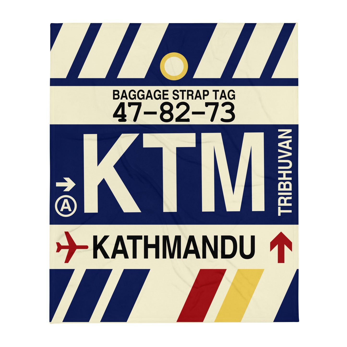 Travel Gift Throw Blanket • KTM Kathmandu Souvenir • YHM Designs - Image 01