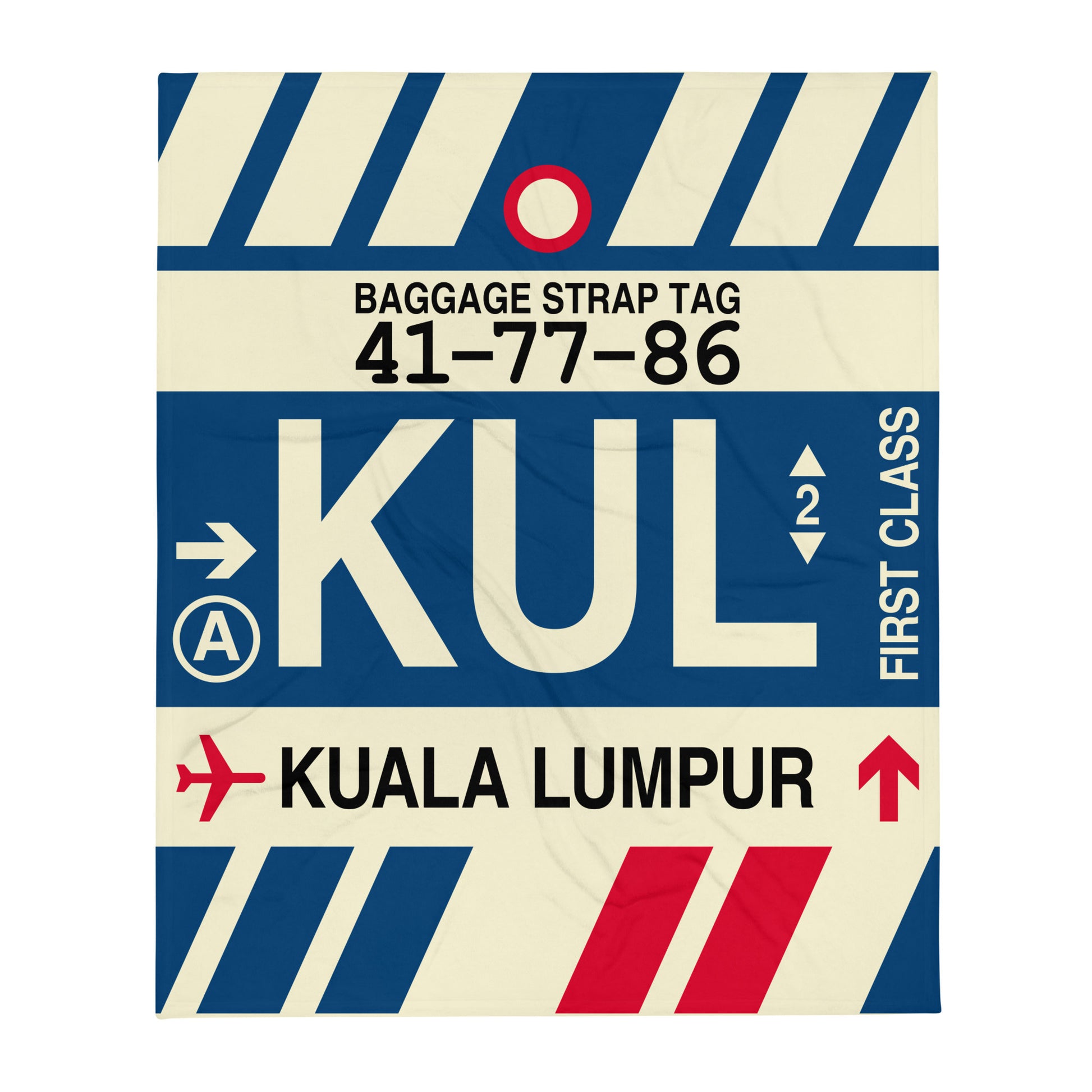Travel Gift Throw Blanket • KUL Kuala Lumpur Souvenir • YHM Designs - Image 01