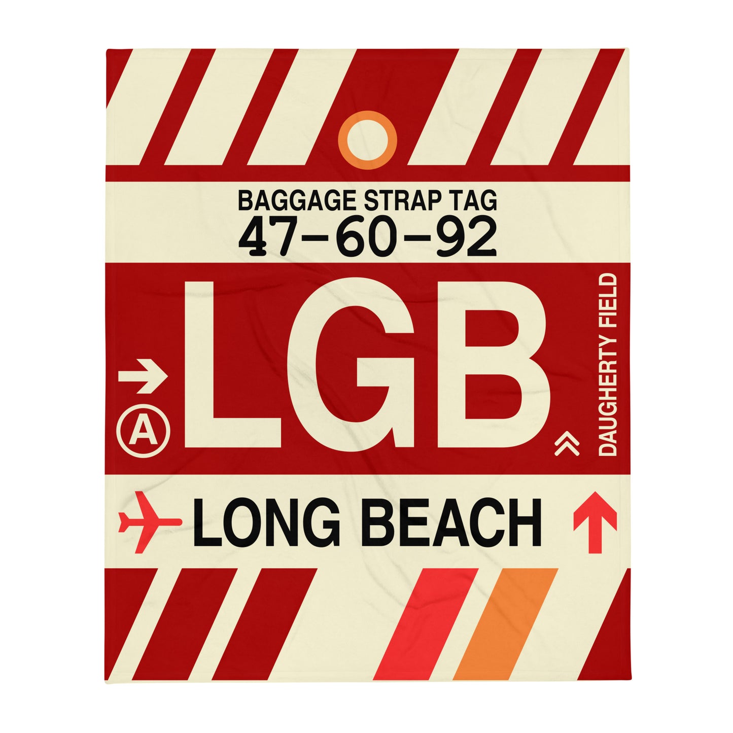 Travel Gift Throw Blanket • LGB Long Beach • YHM Designs - Image 01