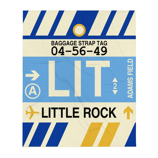 Travel Gift Throw Blanket • LIT Little Rock • YHM Designs - Image 01