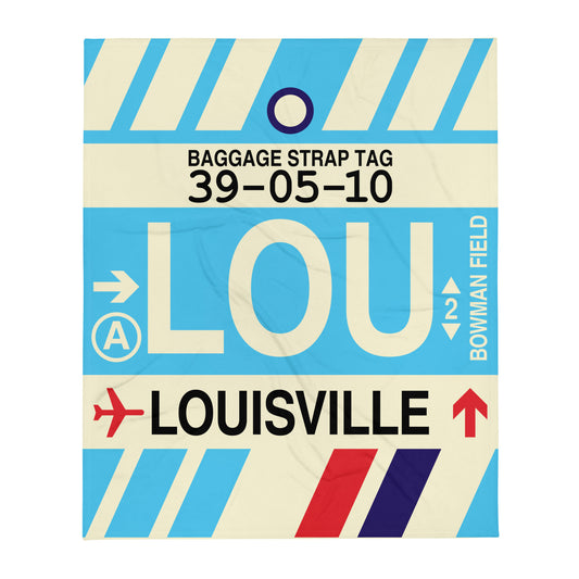 Travel Gift Throw Blanket • LOU Louisville • YHM Designs - Image 01