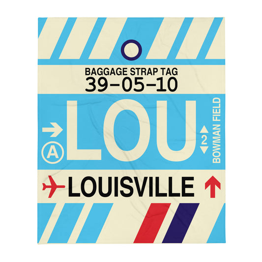 Travel Gift Throw Blanket • LOU Louisville • YHM Designs - Image 01