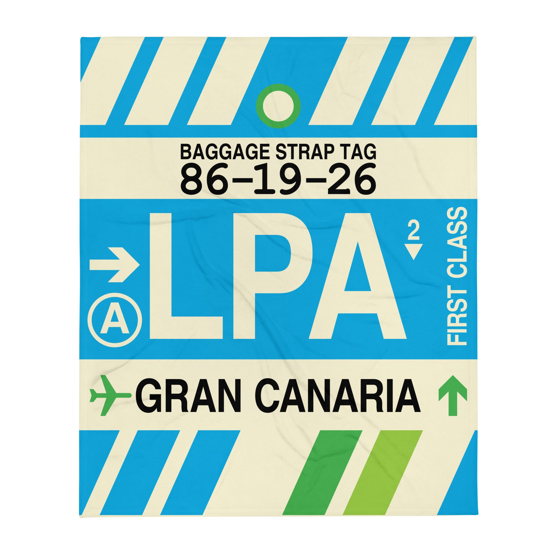 Travel Gift Throw Blanket • LPA Gran Canaria Souvenir • YHM Designs - Image 01