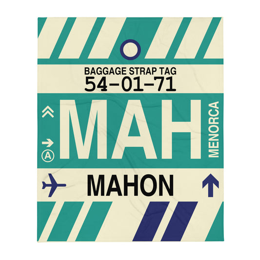 Travel Gift Throw Blanket • MAH Mahon Souvenir • YHM Designs - Image 01