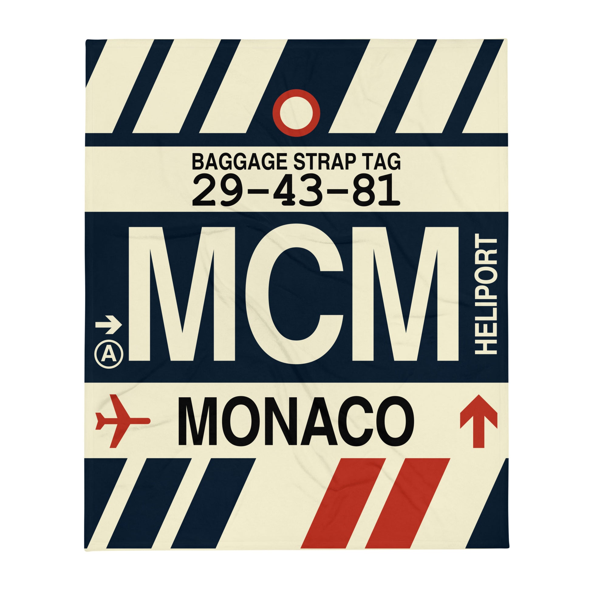 Travel Gift Throw Blanket • MCM Monte Carlo Souvenir • YHM Designs - Image 01