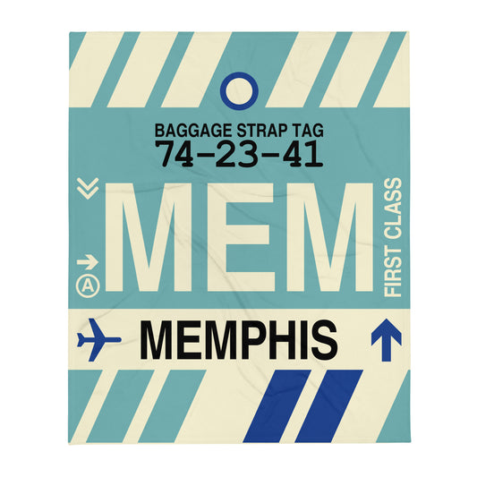 Travel Gift Throw Blanket • MEM Memphis • YHM Designs - Image 01