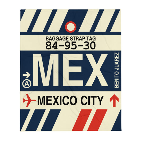 Travel Gift Throw Blanket • MEX Mexico City • YHM Designs - Image 01