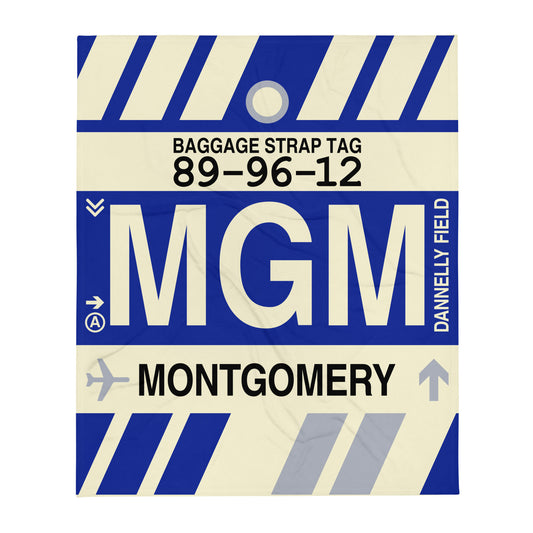 Travel Gift Throw Blanket • MGM Montgomery • YHM Designs - Image 01