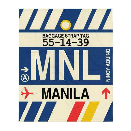 Travel Gift Throw Blanket • MNL Manila • YHM Designs - Image 01