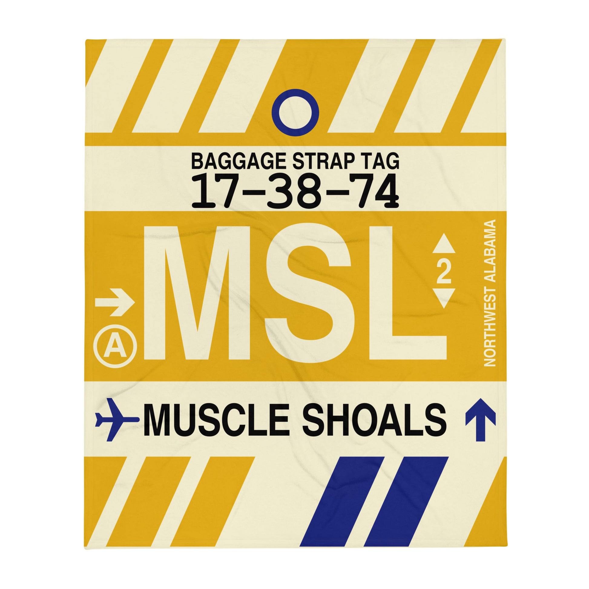 Travel Gift Throw Blanket • MSL Muscle Shoals • YHM Designs - Image 01