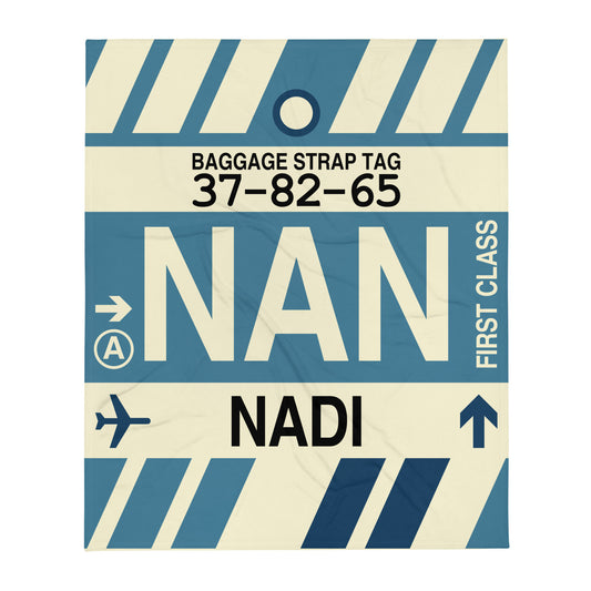 Travel Gift Throw Blanket • NAN Nadi Souvenir • YHM Designs - Image 01