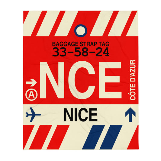 Travel Gift Throw Blanket • NCE Nice • YHM Designs - Image 01