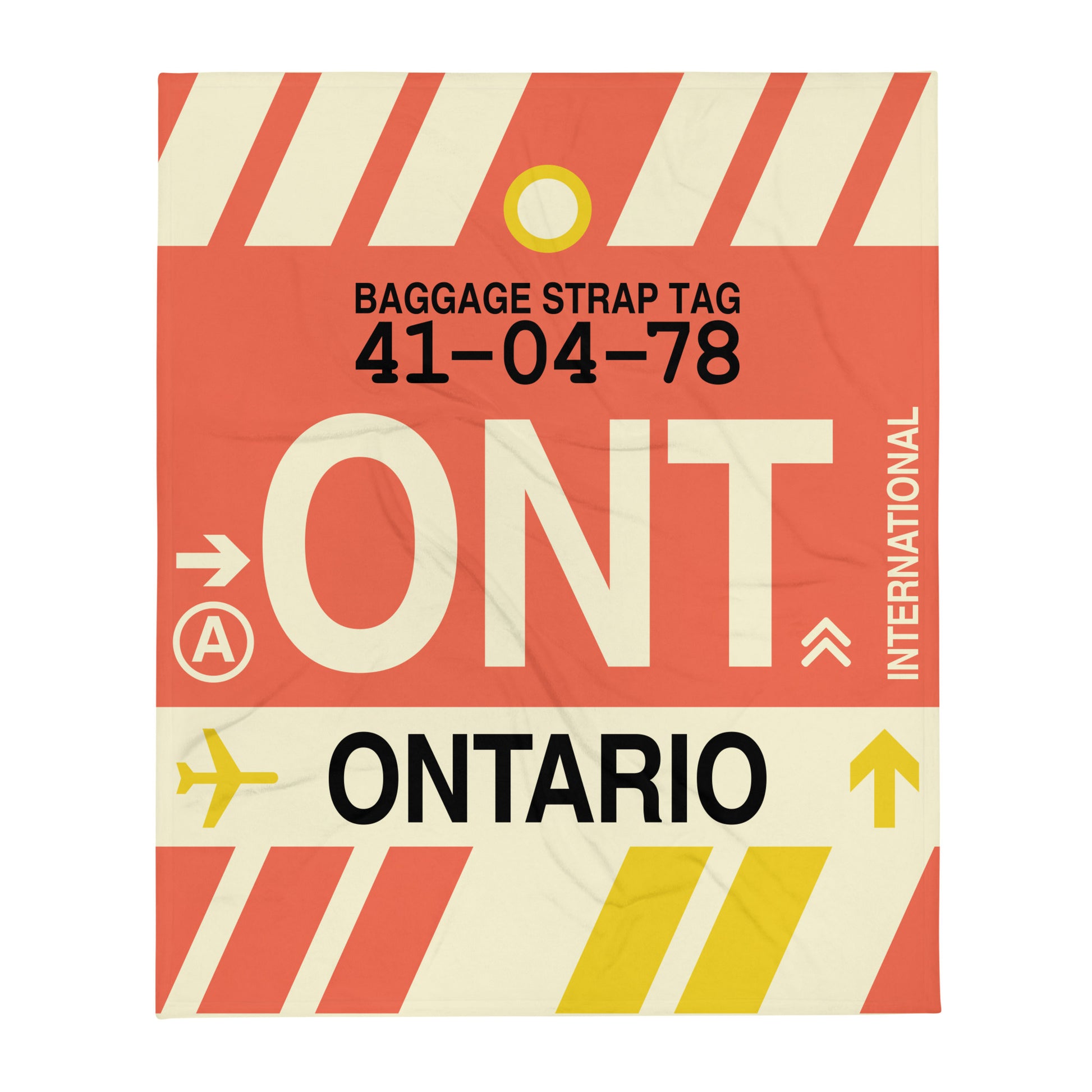 Travel Gift Throw Blanket • ONT Ontario Souvenir • YHM Designs - Image 01