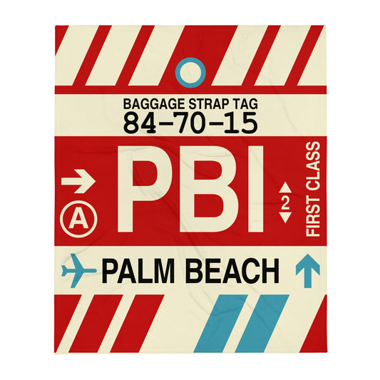 Travel Gift Throw Blanket • PBI Palm Beach • YHM Designs - Image 01