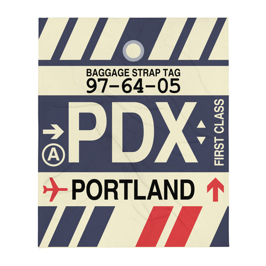 Travel Gift Throw Blanket • PDX Portland • YHM Designs - Image 01