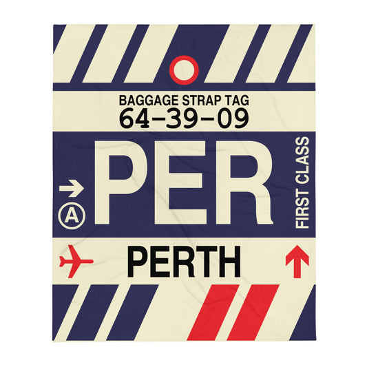 Travel Gift Throw Blanket • PER Perth • YHM Designs - Image 01
