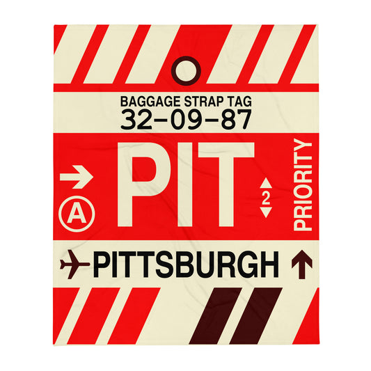 Travel Gift Throw Blanket • PIT Pittsburgh • YHM Designs - Image 01