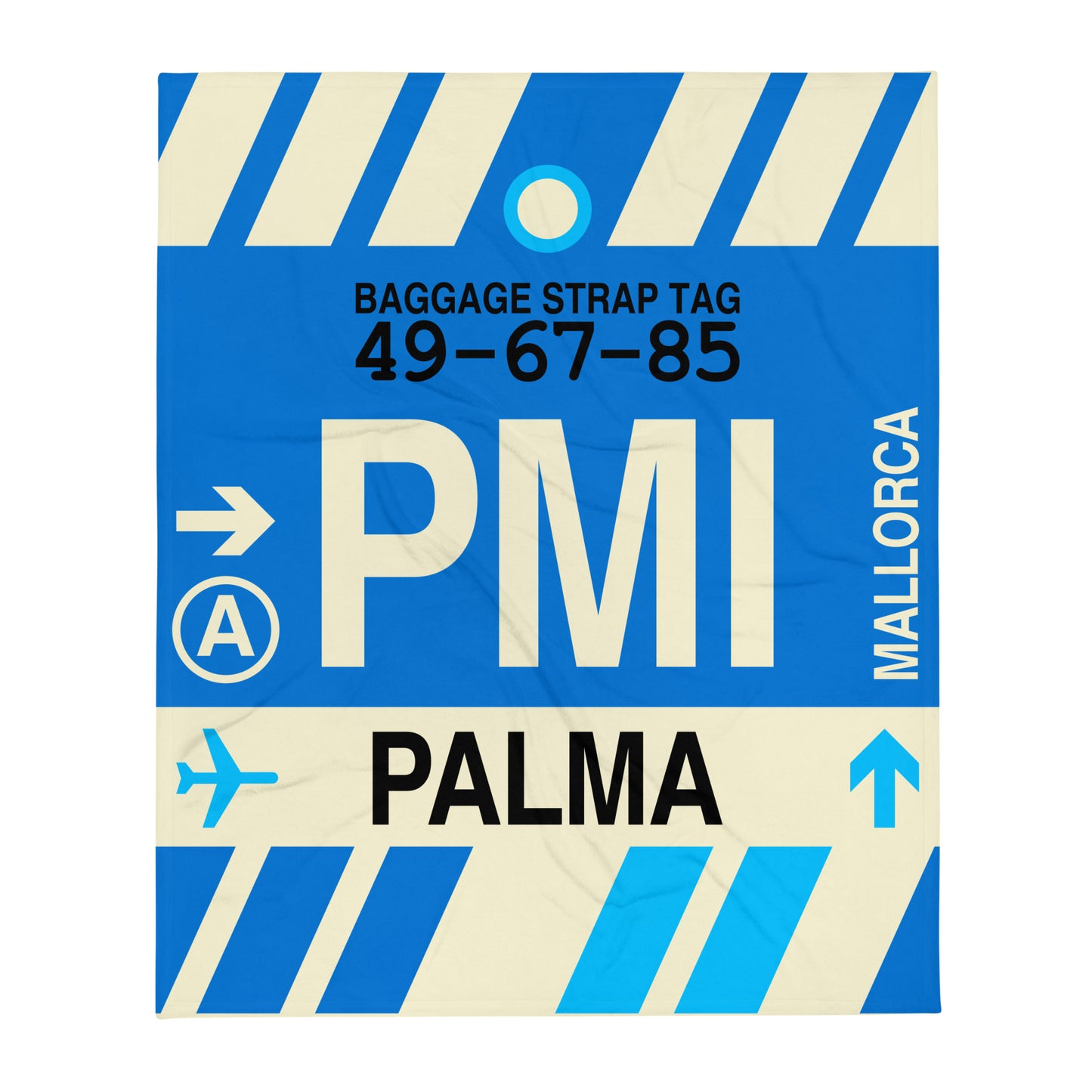 Travel Gift Throw Blanket • PMI Palma de Mallorca Souvenir • YHM Designs - Image 01