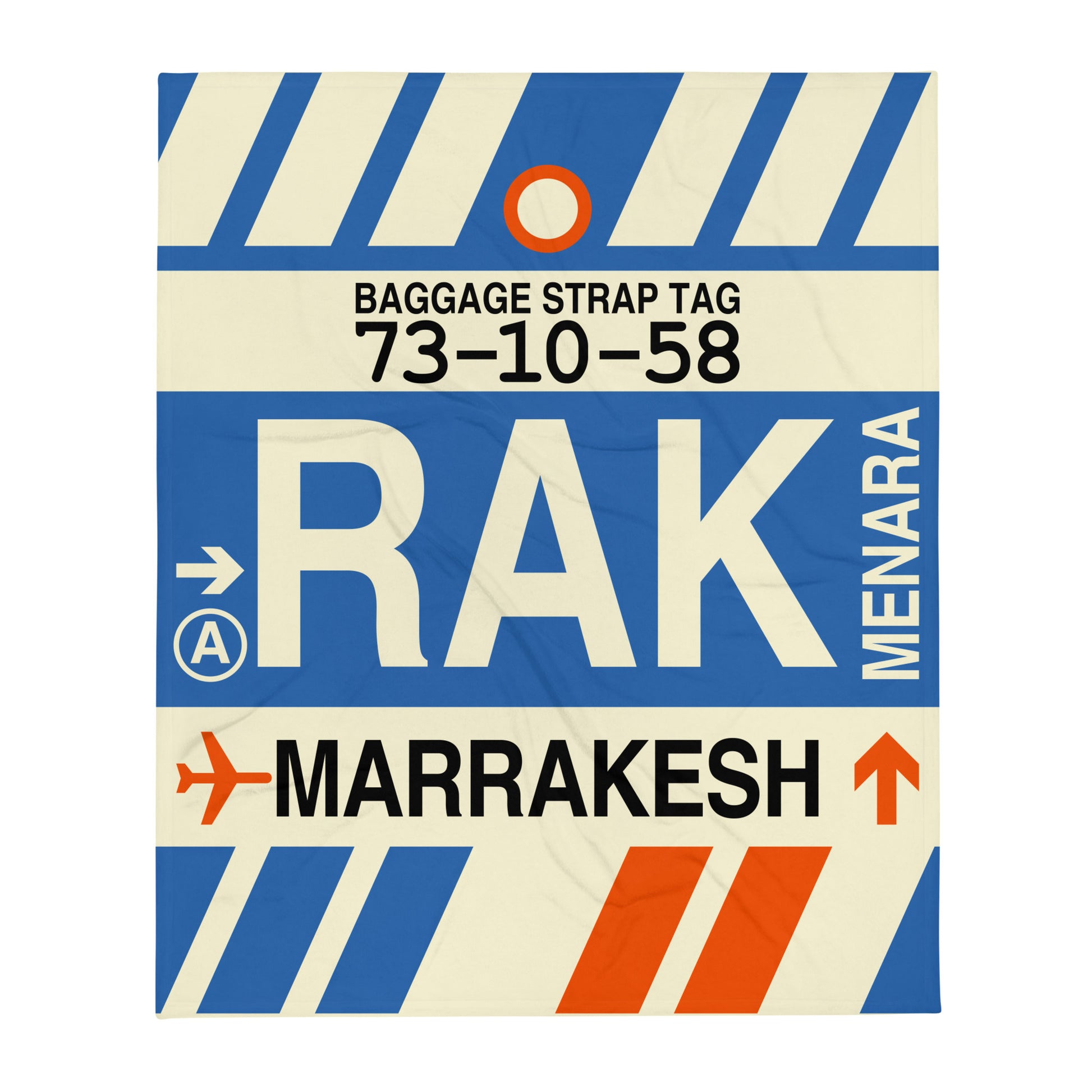 Travel Gift Throw Blanket • RAK Marrakesh Souvenir • YHM Designs - Image 01