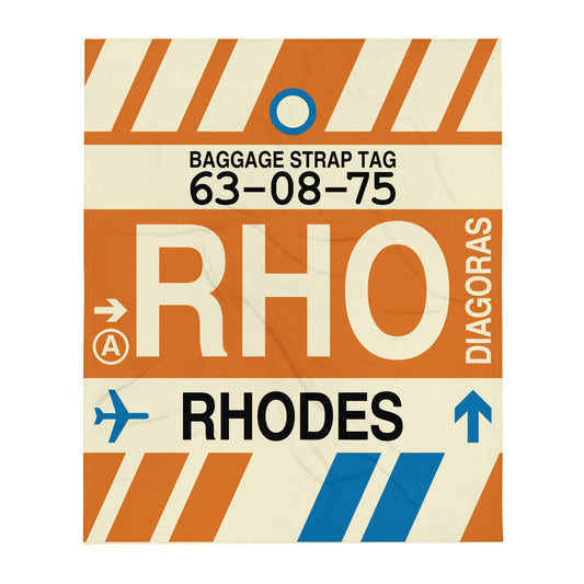 Travel Gift Throw Blanket • RHO Rhodes • YHM Designs - Image 01