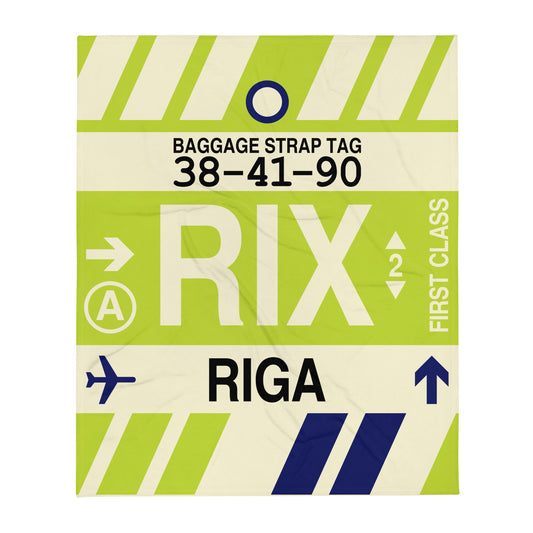 Travel Gift Throw Blanket • RIX Riga • YHM Designs - Image 01
