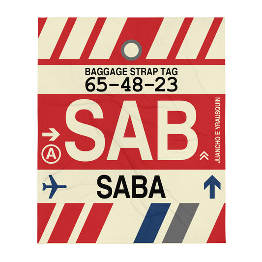 Travel Gift Throw Blanket • SAB Saba • YHM Designs - Image 01