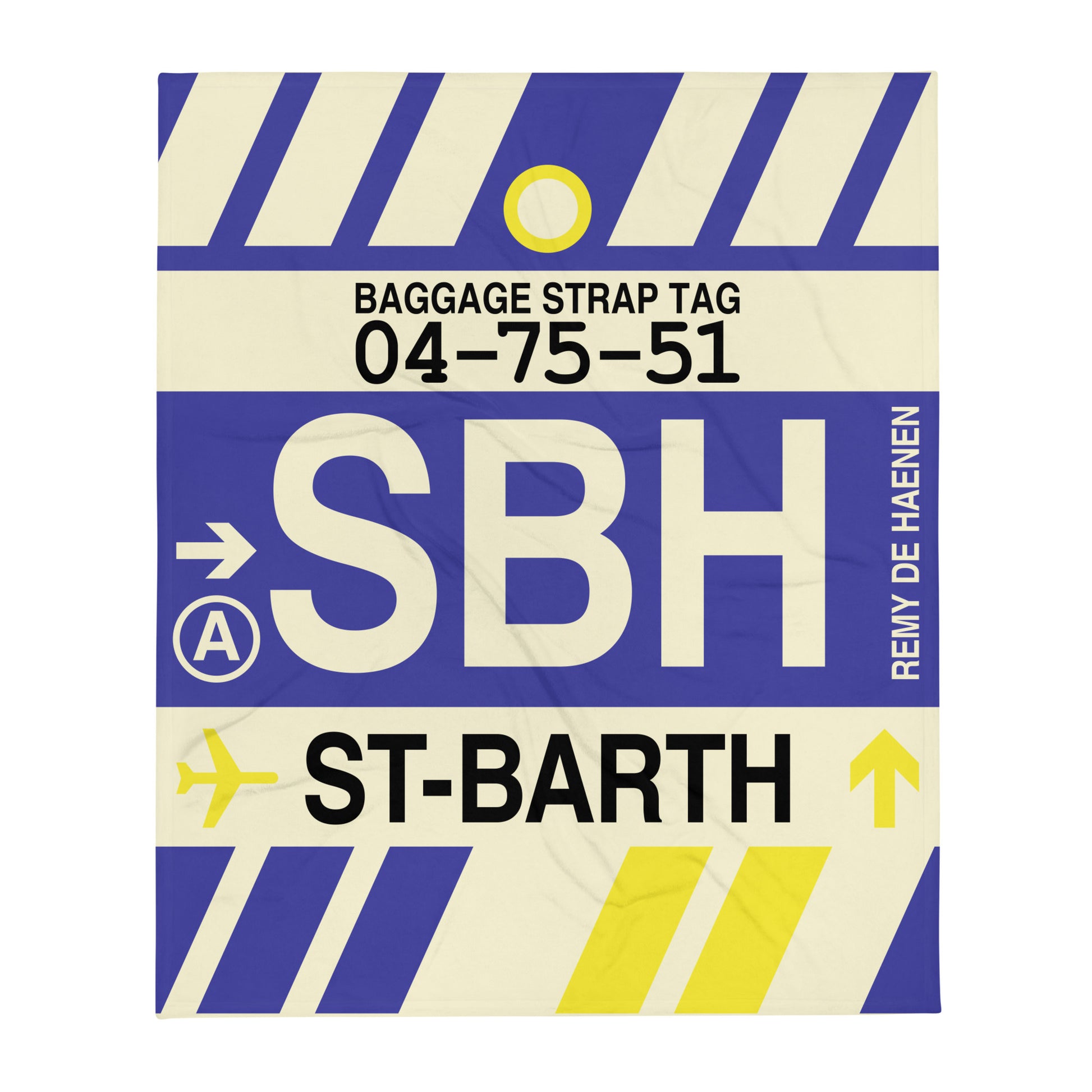 Travel Gift Throw Blanket • SBH Saint Barthélemy Souvenir • YHM Designs - Image 01