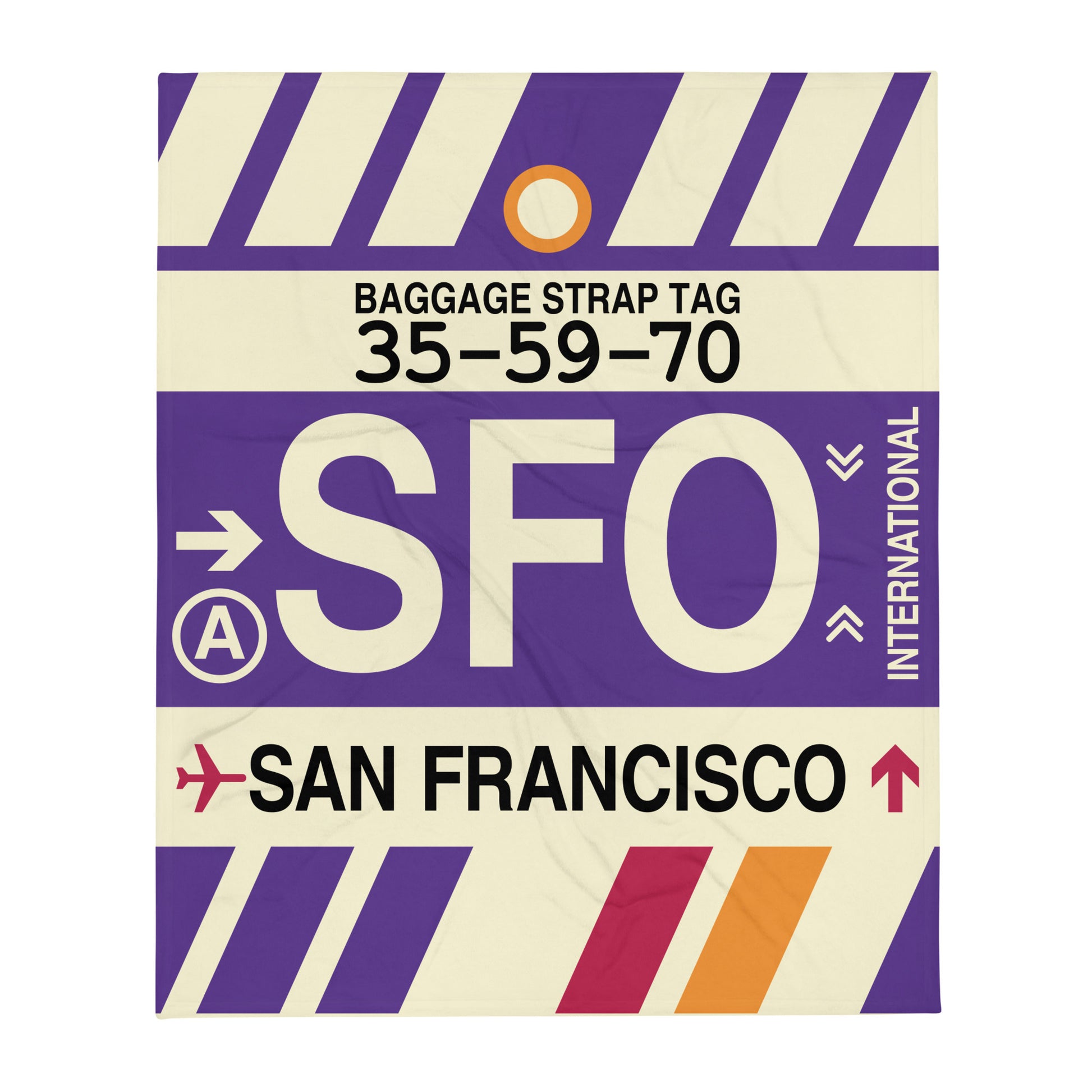 Travel Gift Throw Blanket • SFO San Francisco • YHM Designs - Image 01