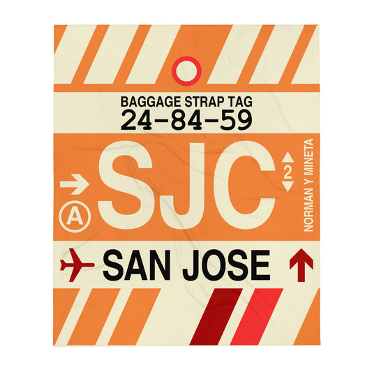 Travel Gift Throw Blanket • SJC San Jose • YHM Designs - Image 01