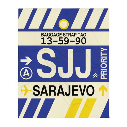 Travel Gift Throw Blanket • SJJ Sarajevo • YHM Designs - Image 01