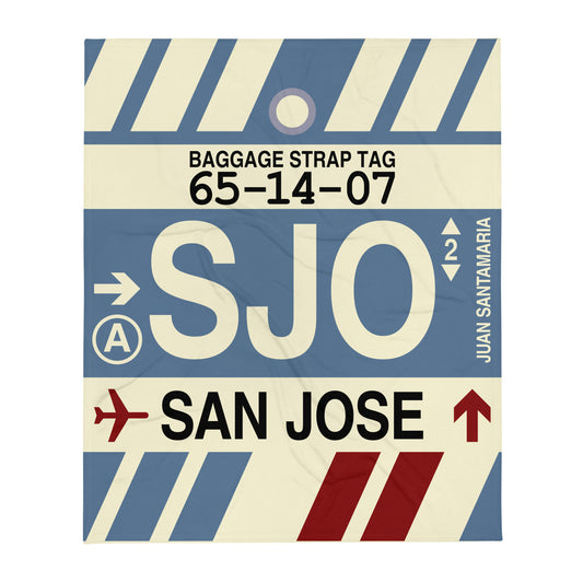 Travel Gift Throw Blanket • SJO San Jose • YHM Designs - Image 01