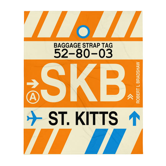 Travel Gift Throw Blanket • SKB St. Kitts • YHM Designs - Image 01