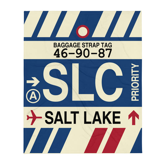 Travel Gift Throw Blanket • SLC Salt Lake City • YHM Designs - Image 01