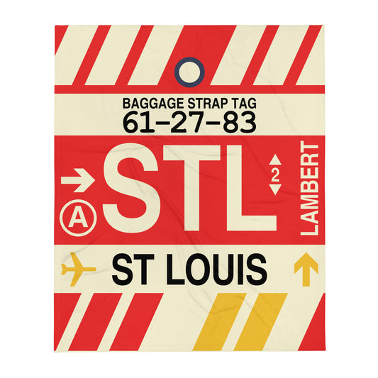 Travel Gift Throw Blanket • STL St. Louis • YHM Designs - Image 01
