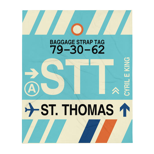 Travel Gift Throw Blanket • STT St. Thomas • YHM Designs - Image 01