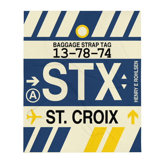 Travel Gift Throw Blanket • STX St. Croix • YHM Designs - Image 01