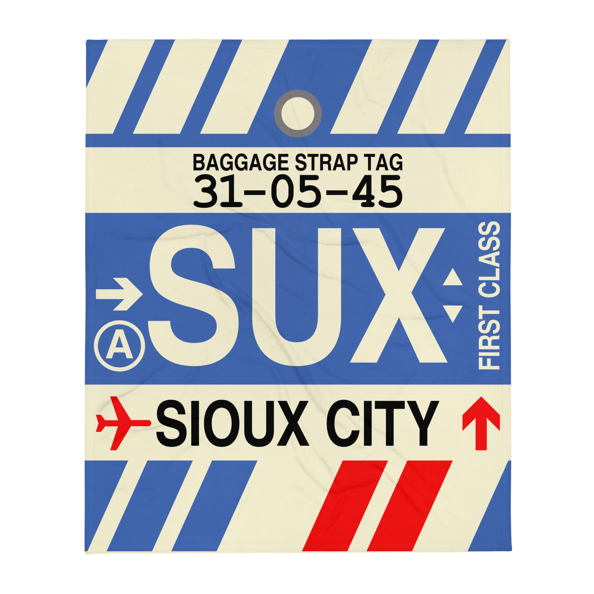 Travel Gift Throw Blanket • SUX Sioux City • YHM Designs - Image 01