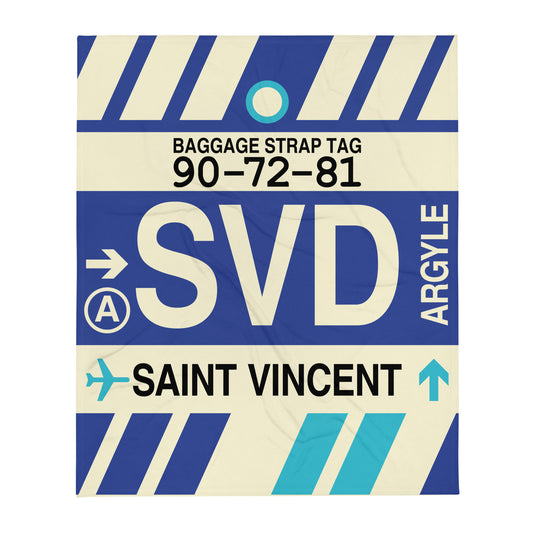 Travel Gift Throw Blanket • SVD Saint Vincent • YHM Designs - Image 01