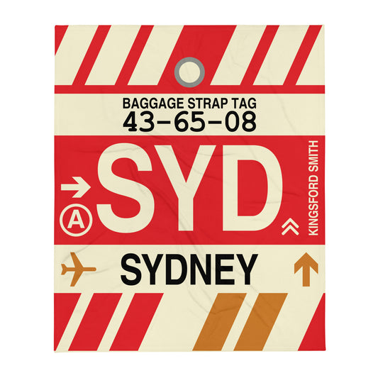 Travel Gift Throw Blanket • SYD Sydney • YHM Designs - Image 01
