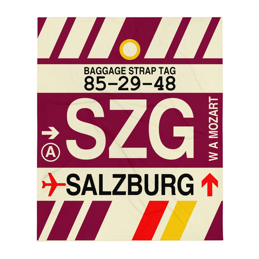 Travel Gift Throw Blanket • SZG Salzburg • YHM Designs - Image 01