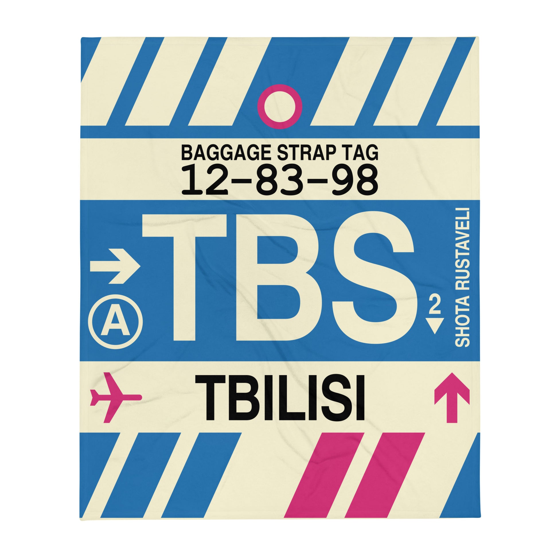 Travel Gift Throw Blanket • TBS Tbilisi Souvenir • YHM Designs - Image 01
