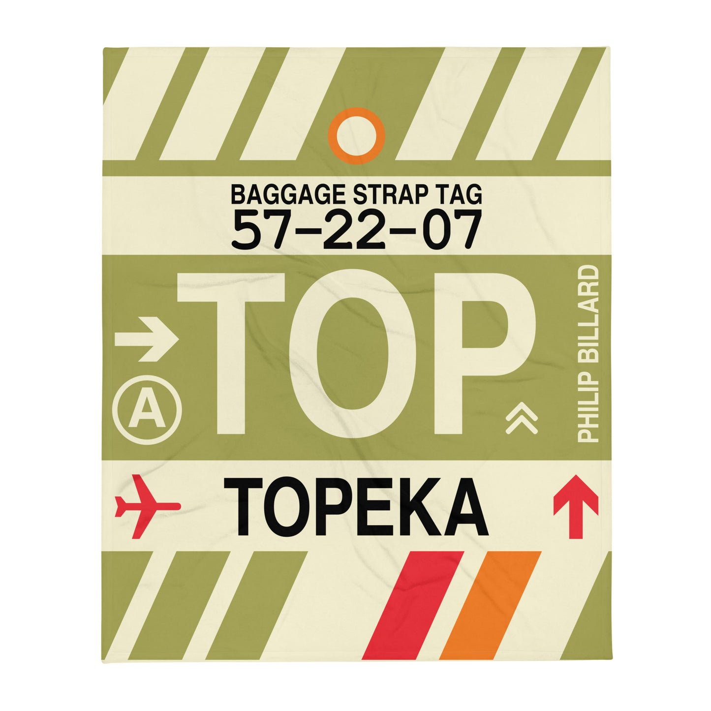 Travel Gift Throw Blanket • TOP Topeka • YHM Designs - Image 01