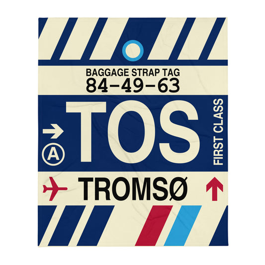 Travel Gift Throw Blanket • TOS Tromso Souvenir • YHM Designs - Image 01