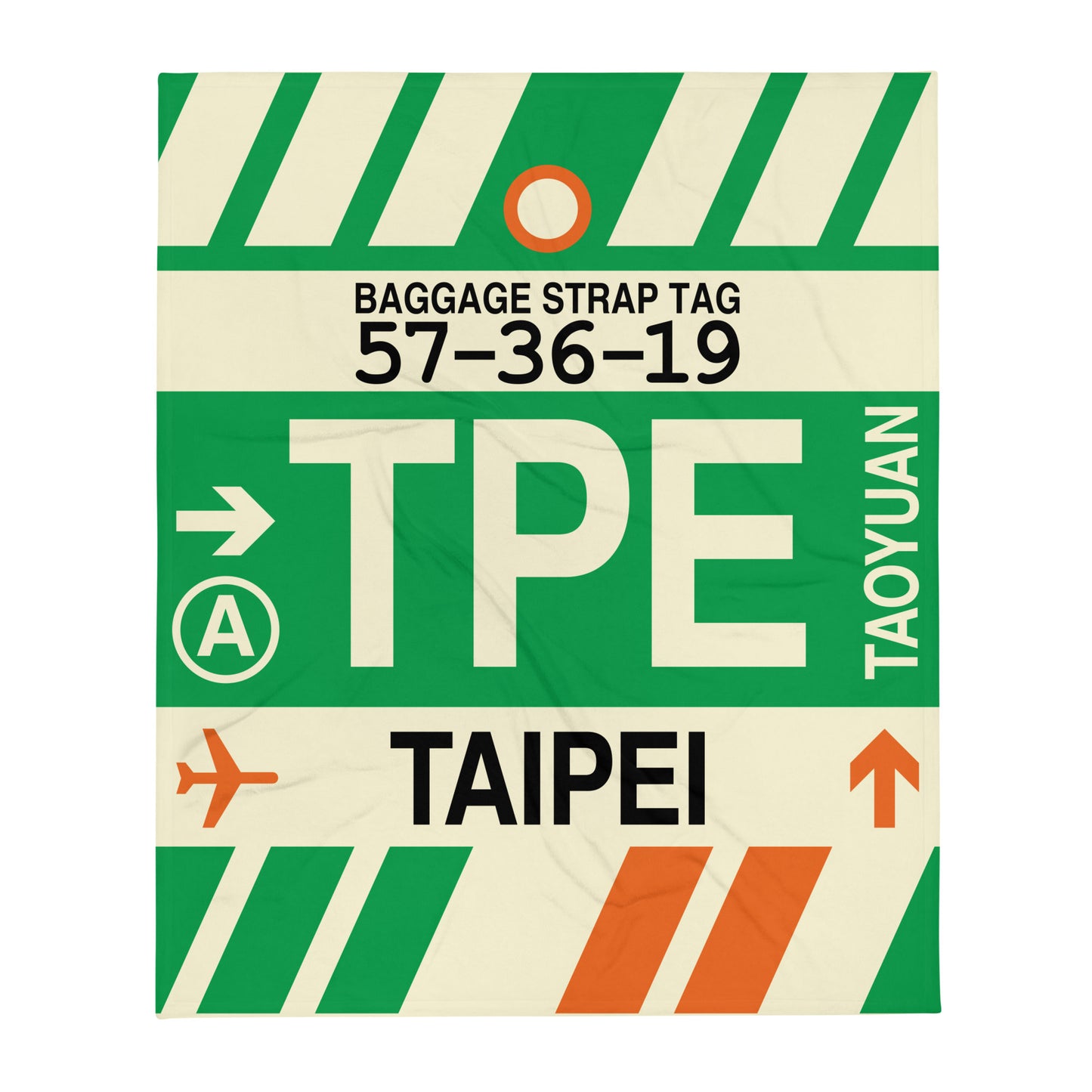 Travel Gift Throw Blanket • TPE Taipei Souvenir • YHM Designs - Image 01