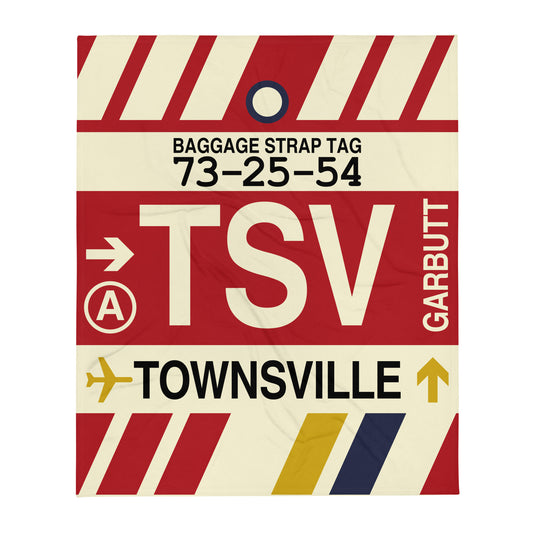 Travel Gift Throw Blanket • TSV Townsville • YHM Designs - Image 01