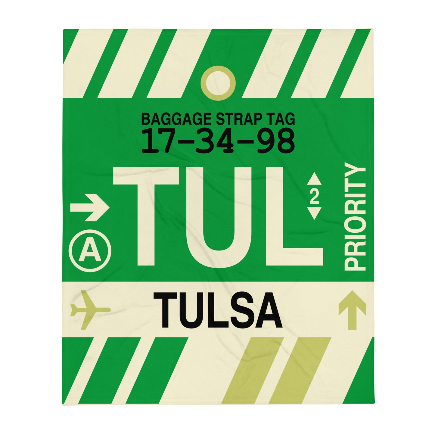 Travel Gift Throw Blanket • TUL Tulsa • YHM Designs - Image 01