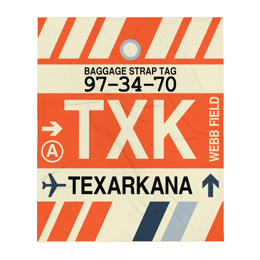 Travel Gift Throw Blanket • TXK Texarkana • YHM Designs - Image 01