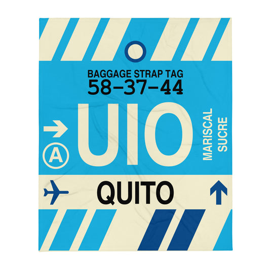 Travel Gift Throw Blanket • UIO Quito • YHM Designs - Image 01