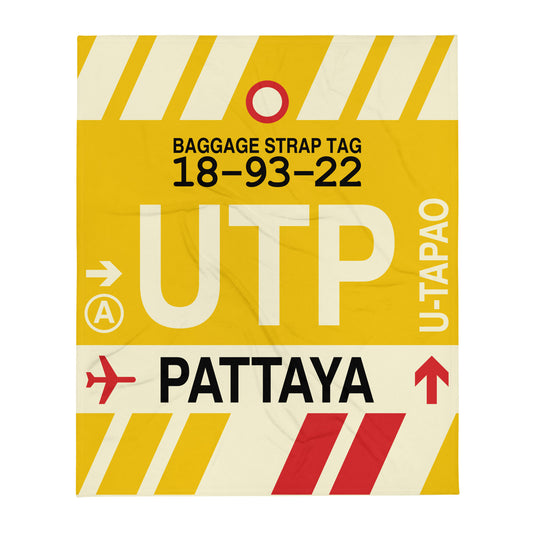 Travel Gift Throw Blanket • UTP Pattaya • YHM Designs - Image 01